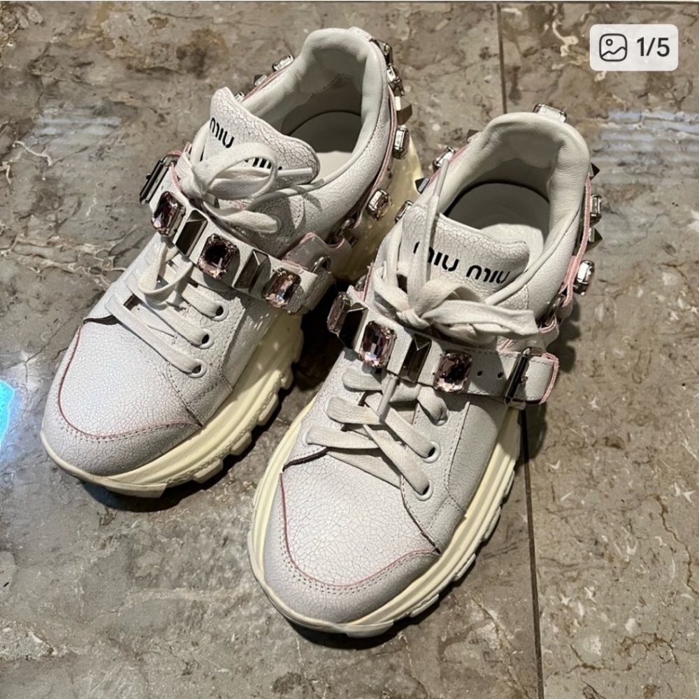 Miu style White Women's Sneakers size us7